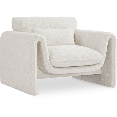 Stylus Cream Boucle Fabric Chair