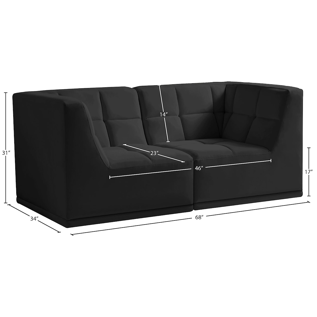 Meridian Furniture Relax Modular Sofa