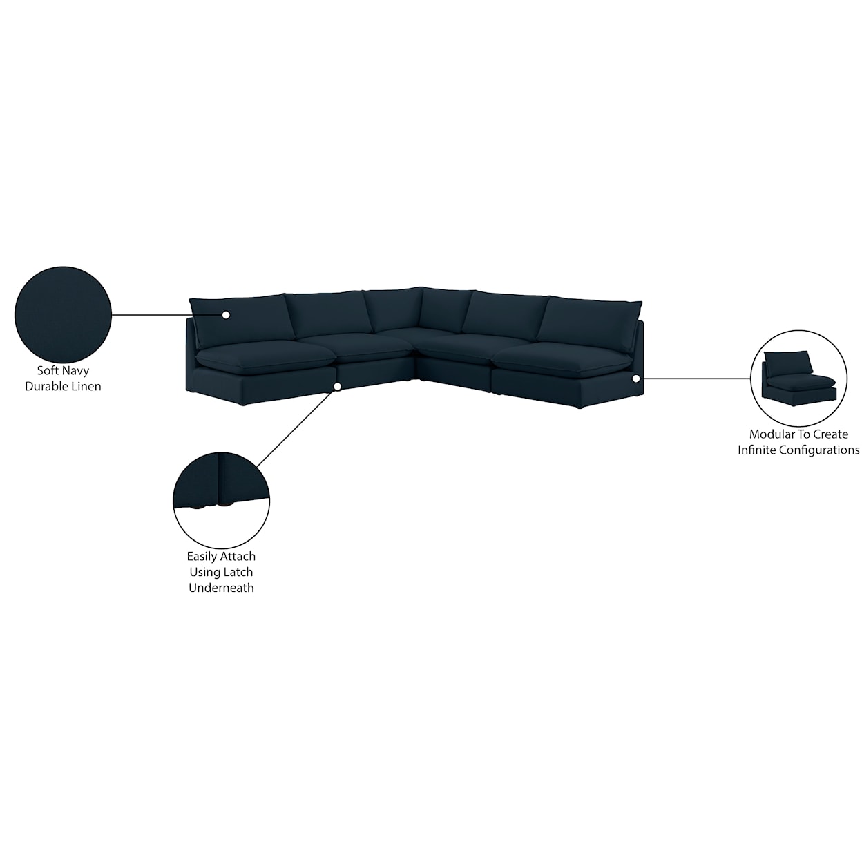 Meridian Furniture Mackenzie Modular Sectional