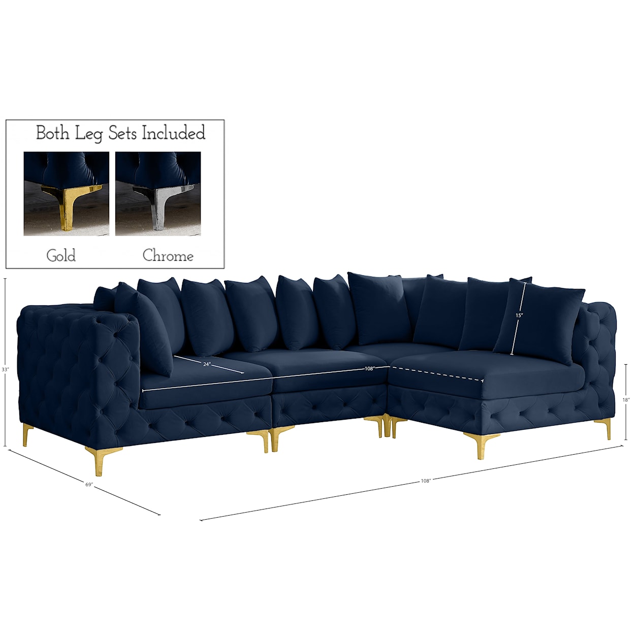 Meridian Furniture Tremblay Modular Sectional