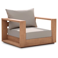 Tulum Grey Water Resistant Fabric Outdoor Chair