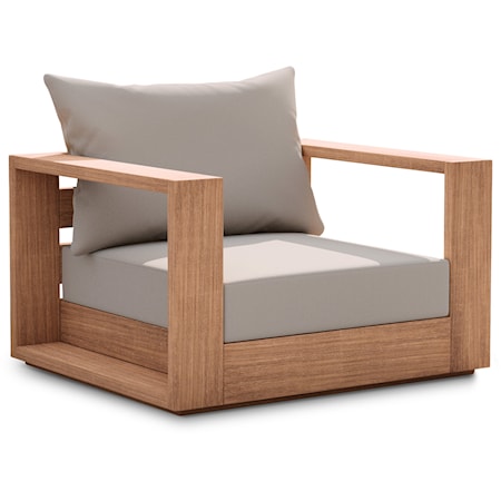 Tulum Grey Water Resistant Fabric Outdoor Chair