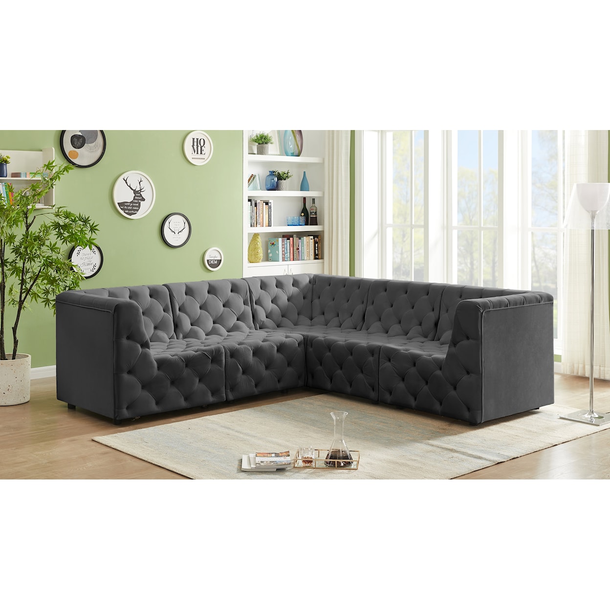 Meridian Furniture Tuft Modular Sectional