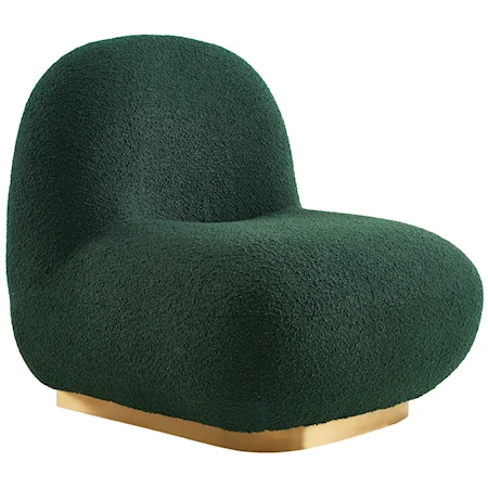 Liam Green Boucle Fabric Accent Chair