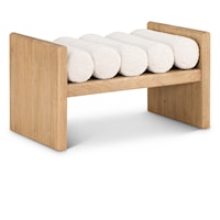 Contemporary Accent Bench with Upholstered Seat