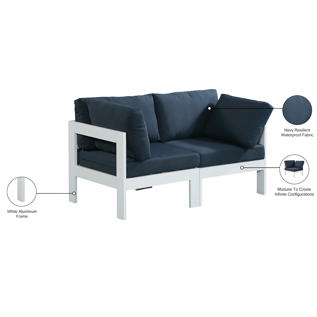 Meridian Furniture Nizuc Modular Sofa