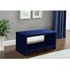 Meridian Furniture Cleo Upholstered Velvet Nightstand with Shelving