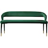 Meridian Furniture Destiny Upholstered Green Velvet Bench