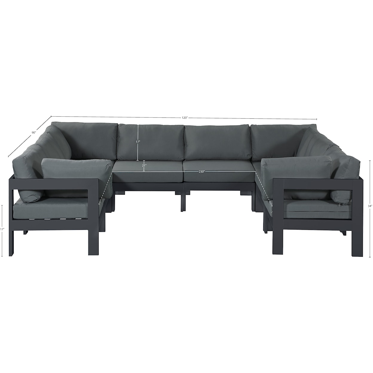 Meridian Furniture Nizuc Modular Sectional