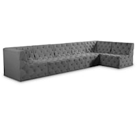 Tuft Grey Velvet Modular Sectional