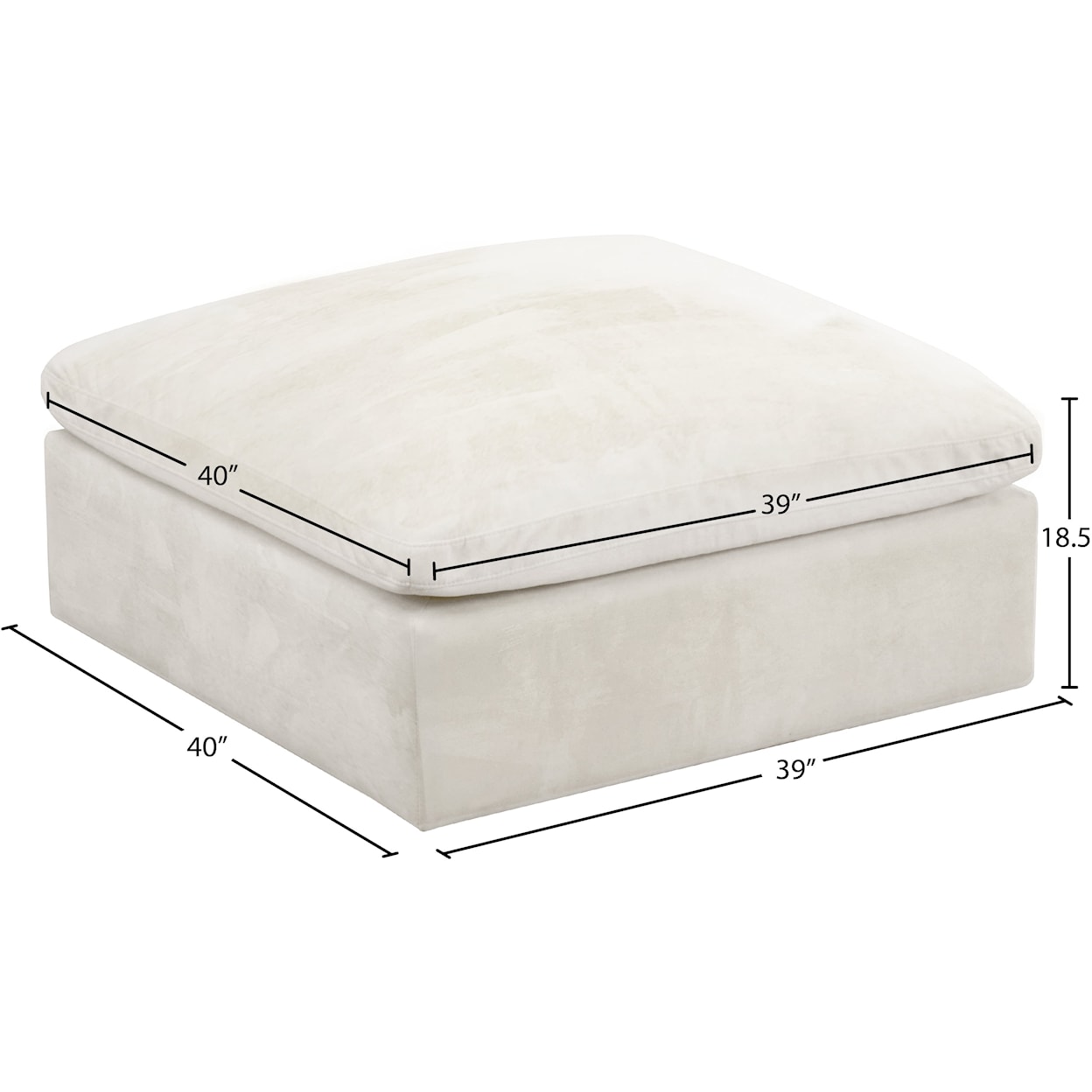 Meridian Furniture Cozy Ottoman