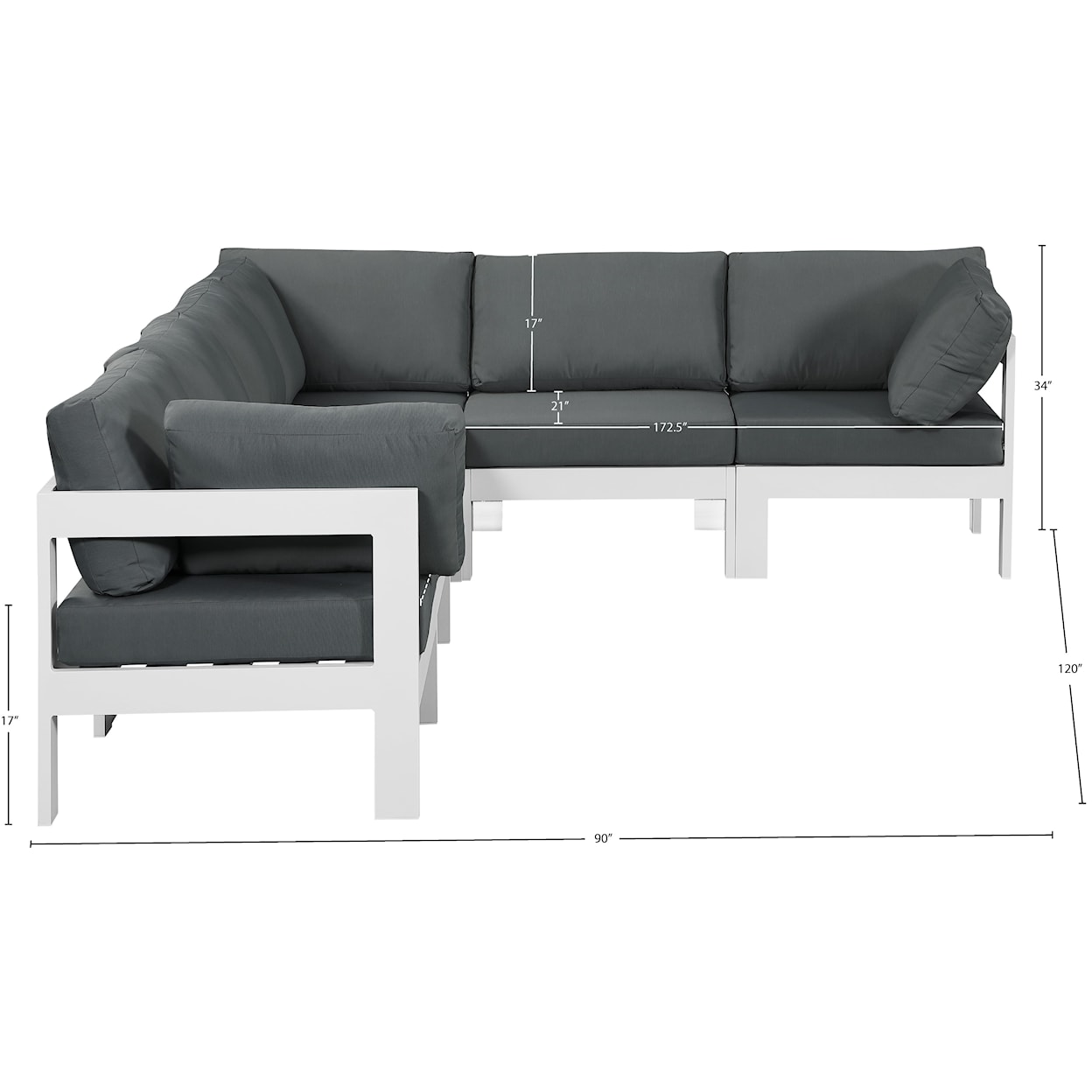 Meridian Furniture Nizuc Modular Sectional