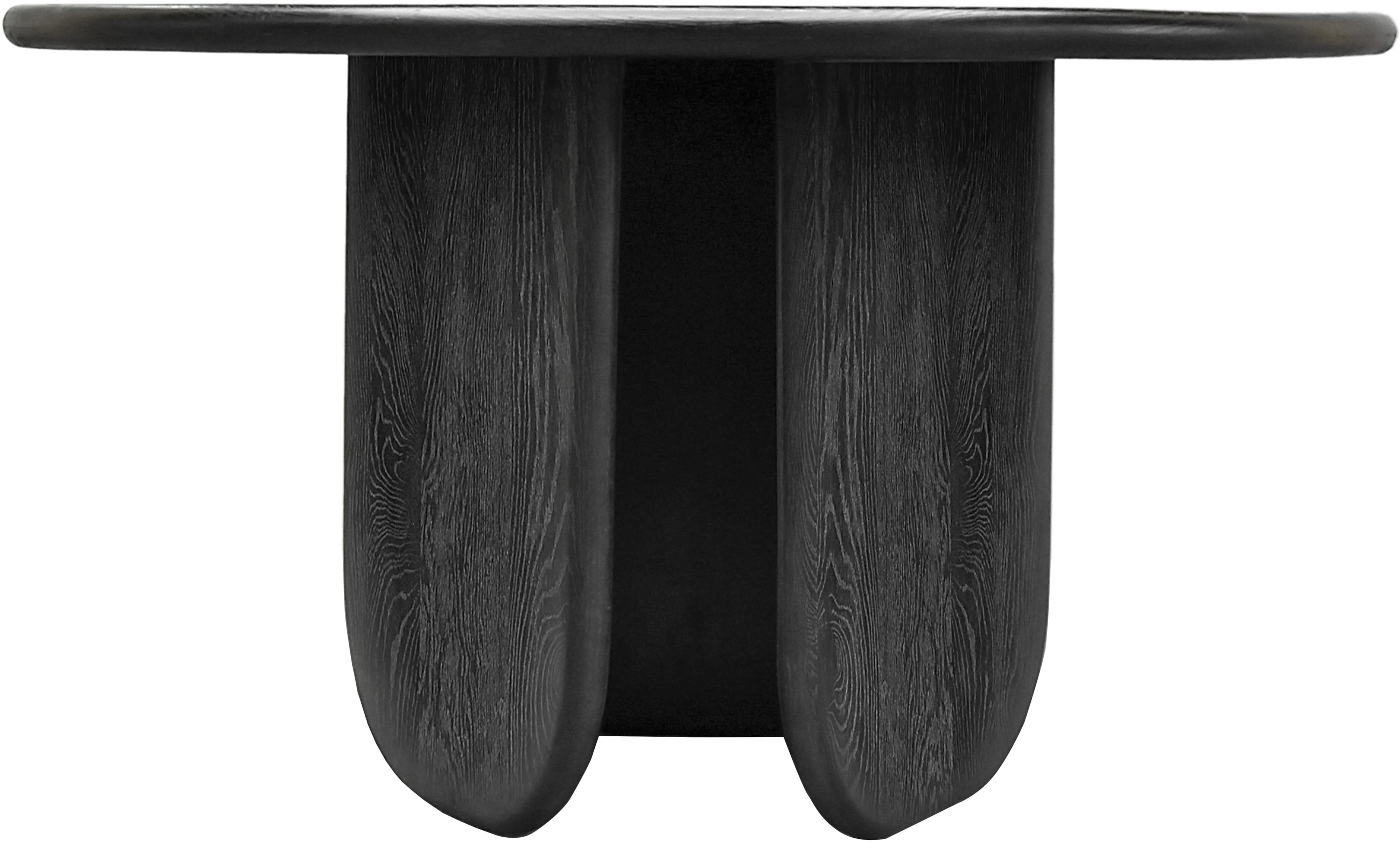Meridian Furniture Benito 898BlackT MidCentury Modern Round Black Oak