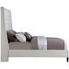 Meridian Furniture Fritz Upholstered Cream Velvet Queen Bed 