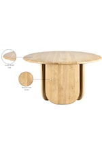 Meridian Furniture Benito Mid-Century Modern Round Black Oak Dining Table