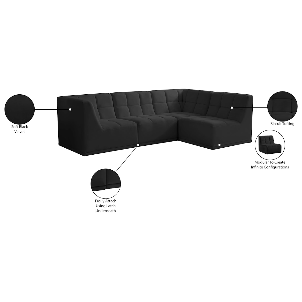 Meridian Furniture Relax Modular Sectional