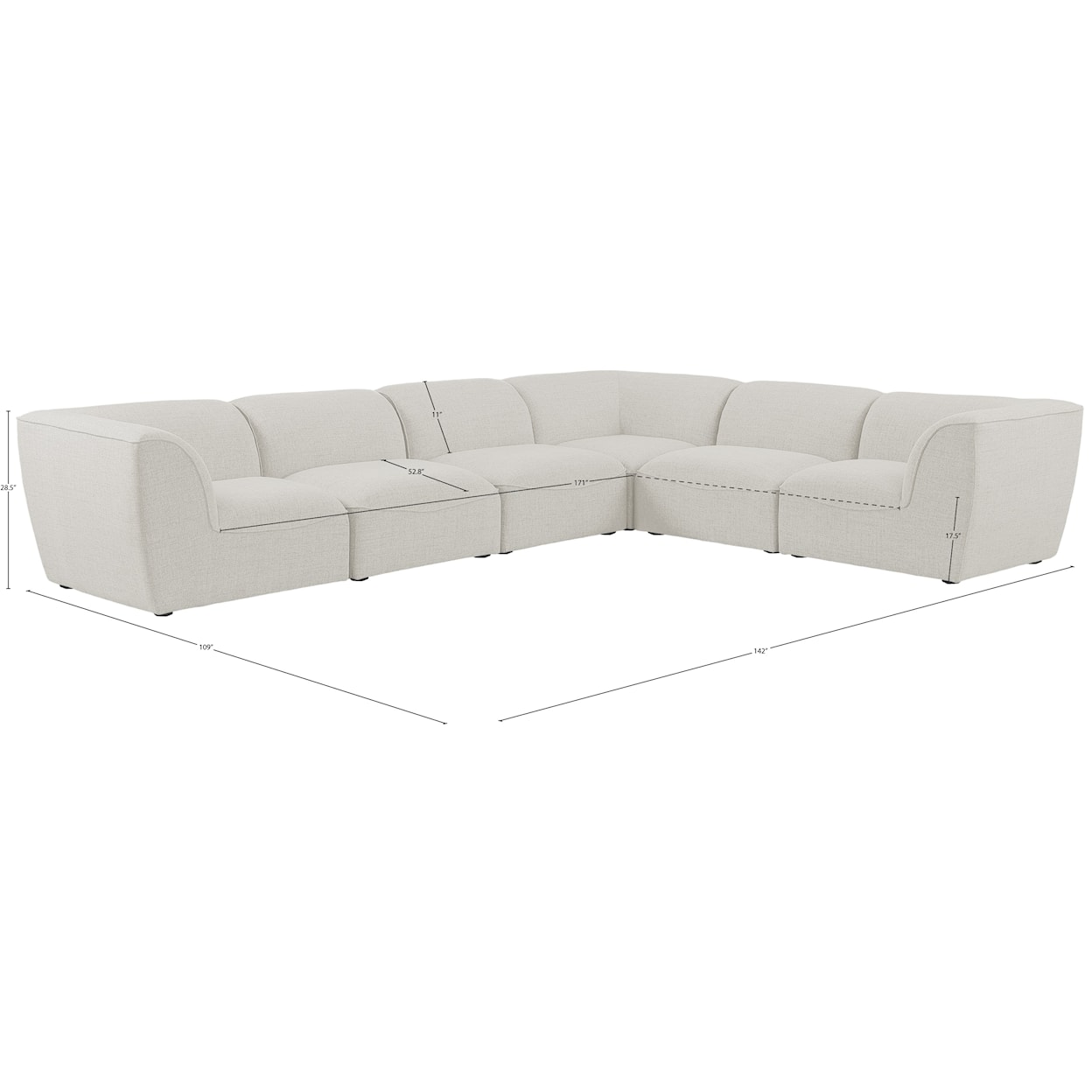 Meridian Furniture Miramar Modular Sectional