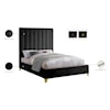 Meridian Furniture Via Queen Panel Bed with Channel Tufting