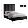 Meridian Furniture Via Queen Panel Bed with Channel Tufting