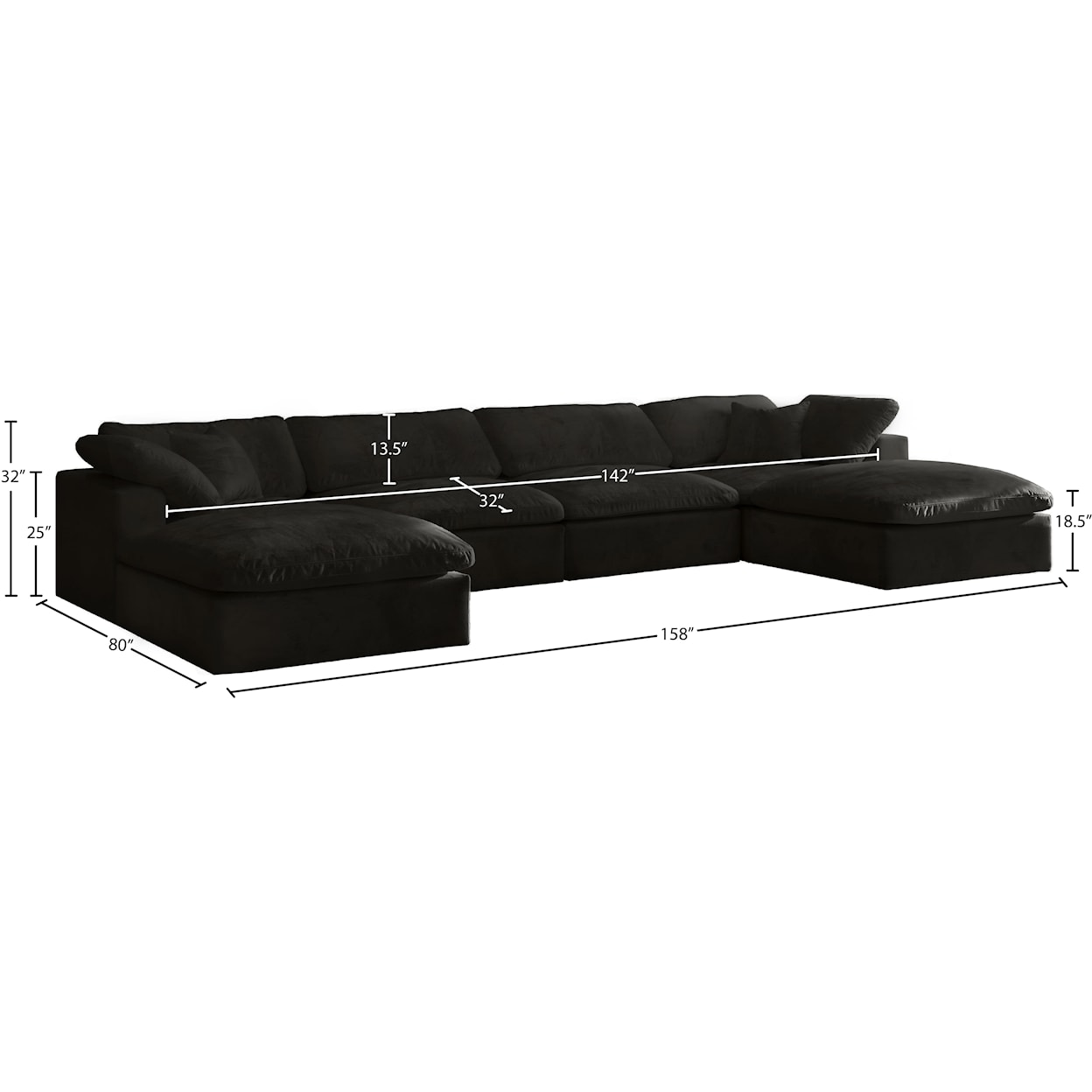 Meridian Furniture Cozy Comfort Modular Sectional