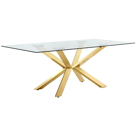 Contemporary Dining Table with Glass Top