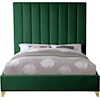 Meridian Furniture Via Queen Panel Bed with Channel Tufting