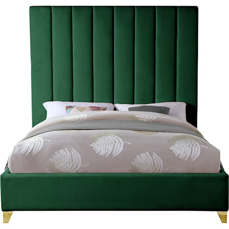 Queen Panel Bed with Channel Tufting