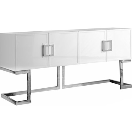 Sideboard with Chrome Stainless Steel Base