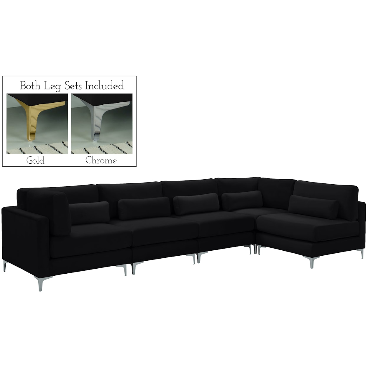 Meridian Furniture Julia Modular Sectional (5 Boxes)