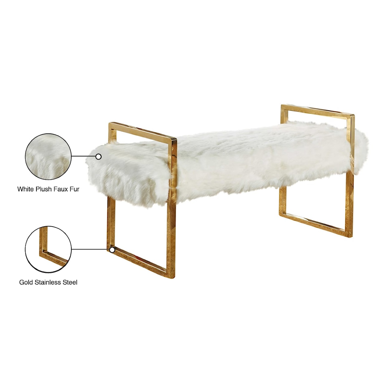 Meridian Furniture Chloe Bench