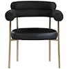 Meridian Furniture Blake Black Fabric and Faux Leather Dining Chair