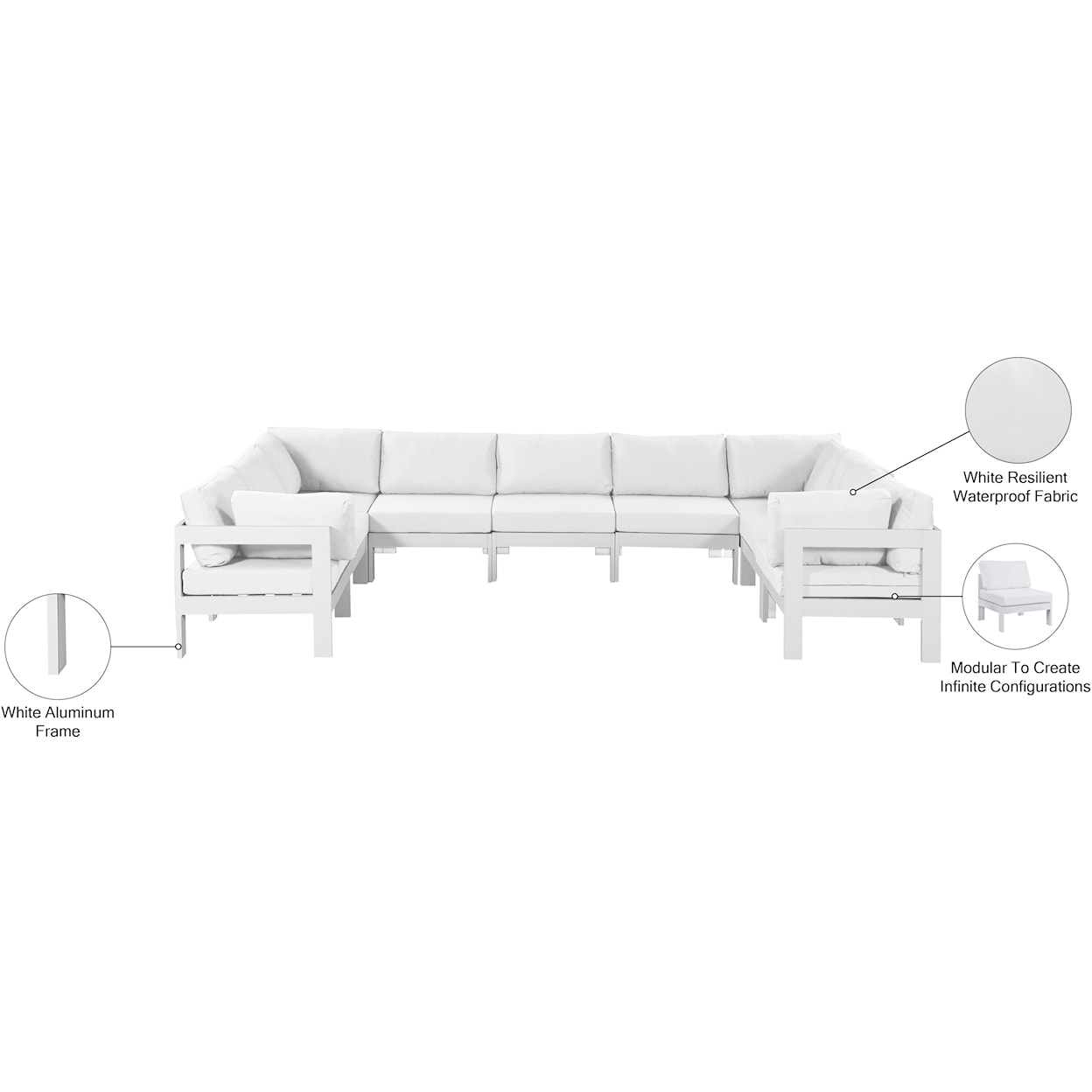 Meridian Furniture Nizuc Modular Sectional