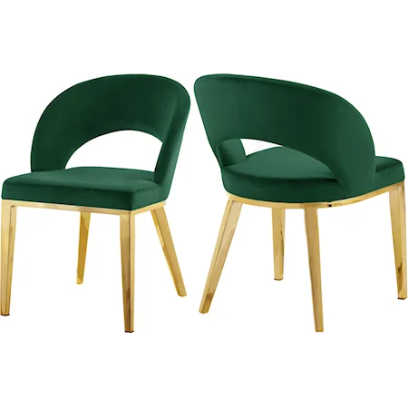 Roberto Green Velvet Dining Chair