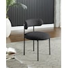 Meridian Furniture Beacon Fabric Dining Chair with Black Iron Frame