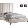 Meridian Furniture Via Full Panel Bed with Channel Tufting