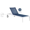 Meridian Furniture Nizuc Aluminum Mesh Chaise Lounge Chair