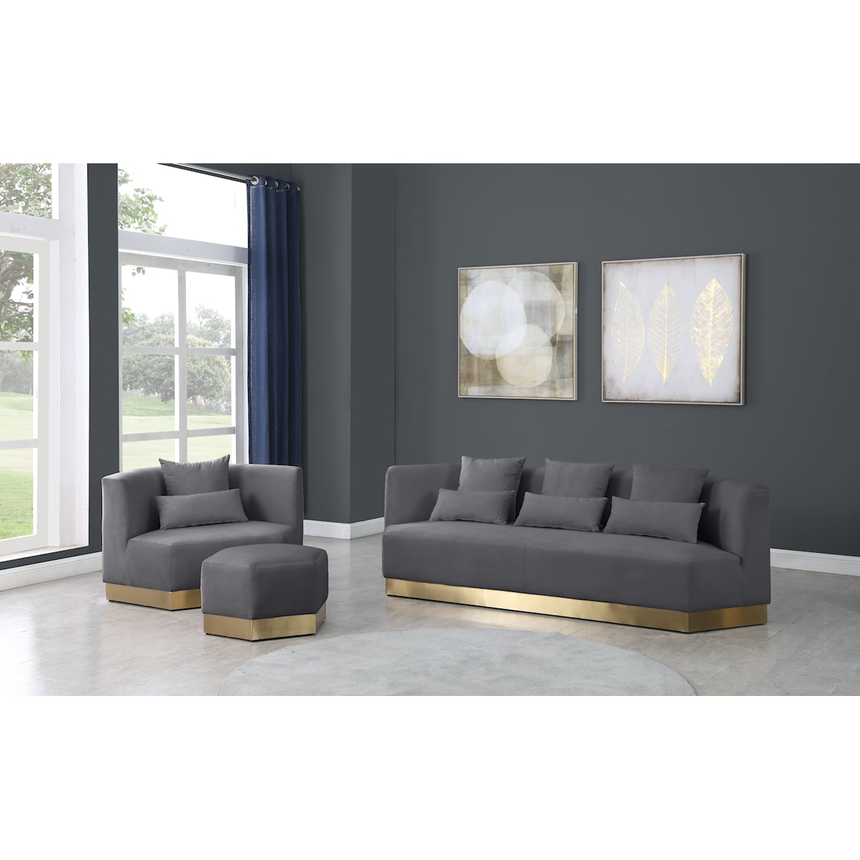 Meridian Furniture Marquis Ottoman