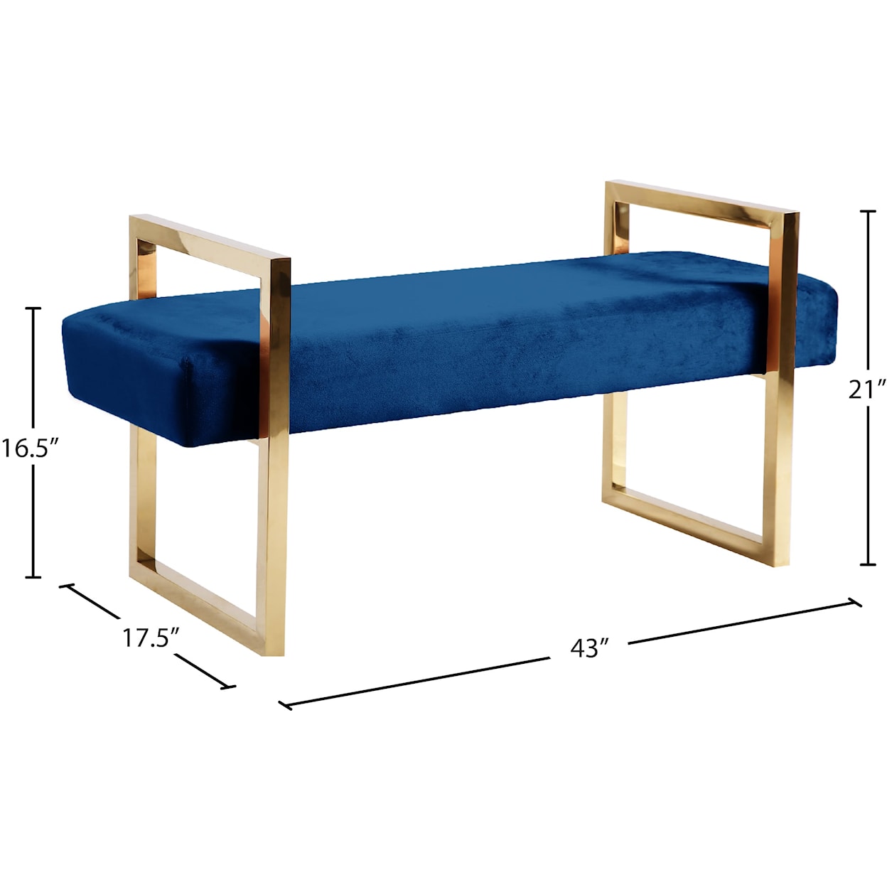 Meridian Furniture Olivia Bench