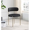 Meridian Furniture Beacon Fabric Dining Chair with Brass Iron Frame