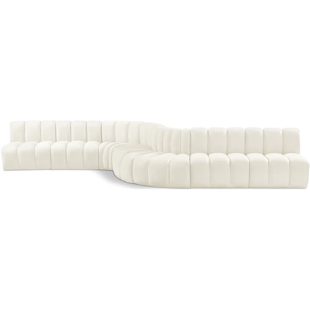 Arc Cream Velvet Modular Sofa