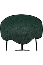 Meridian Furniture Fleur Contemporary Upholstered Green Boucle Fabric Counter Stool