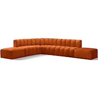 Arc Cognac Velvet Modular Sofa