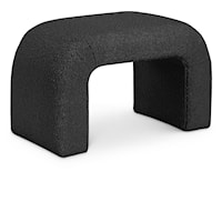 Niagara Black Boucle Fabric Bench