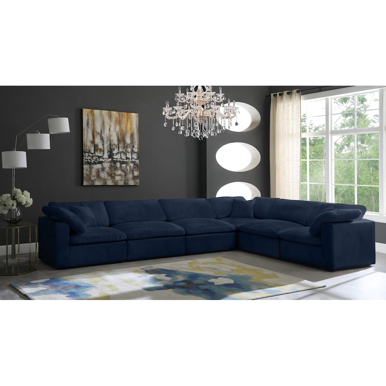 Meridian Furniture Cozy Comfort Modular Sectional