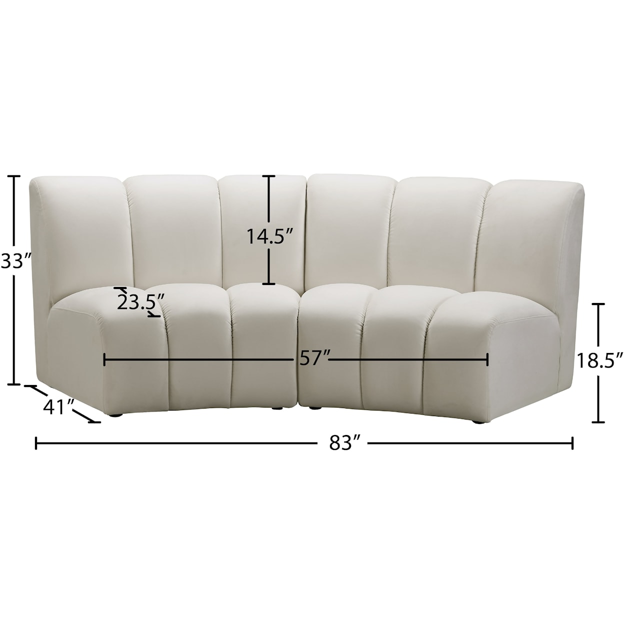 Meridian Furniture Infinity 2pc. Modular Sectional