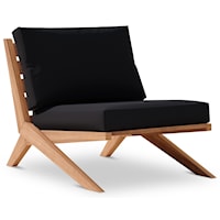 Tahiti Black Water Resistant Fabric Outdoor Chair