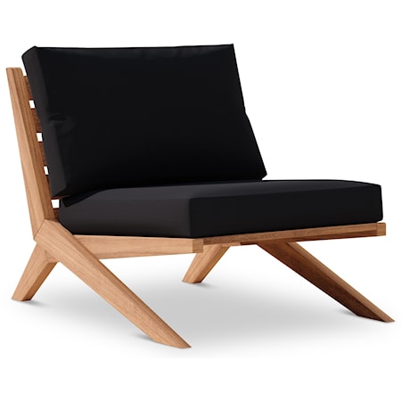 Tahiti Black Water Resistant Fabric Outdoor Chair