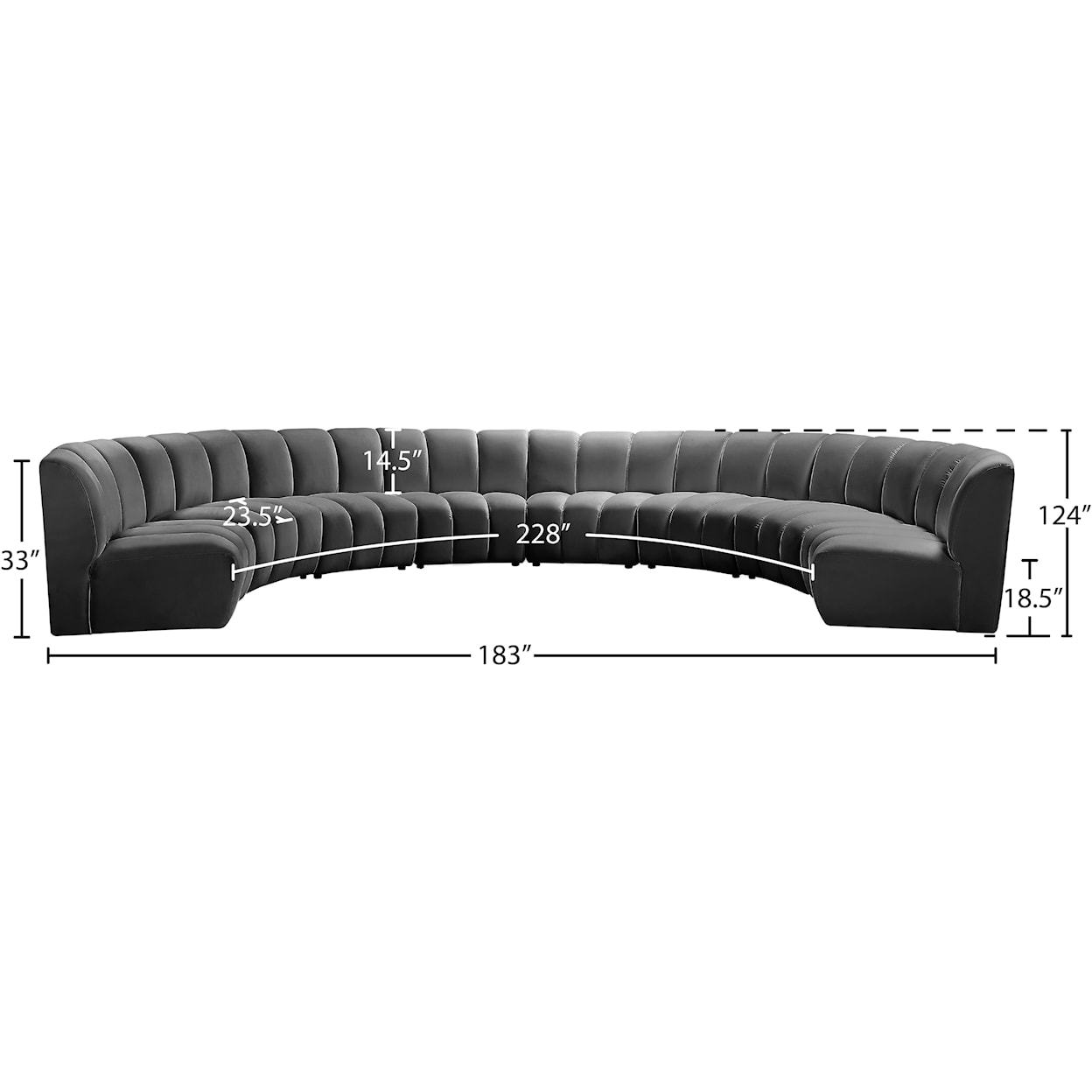 Meridian Furniture Infinity 8pc. Modular Sectional