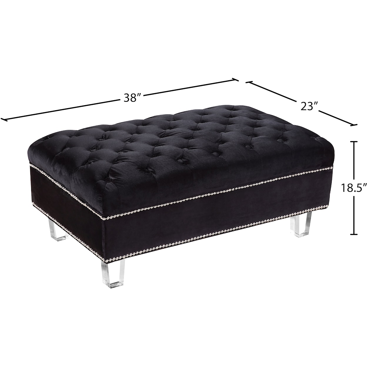 Meridian Furniture Lucas Ottoman