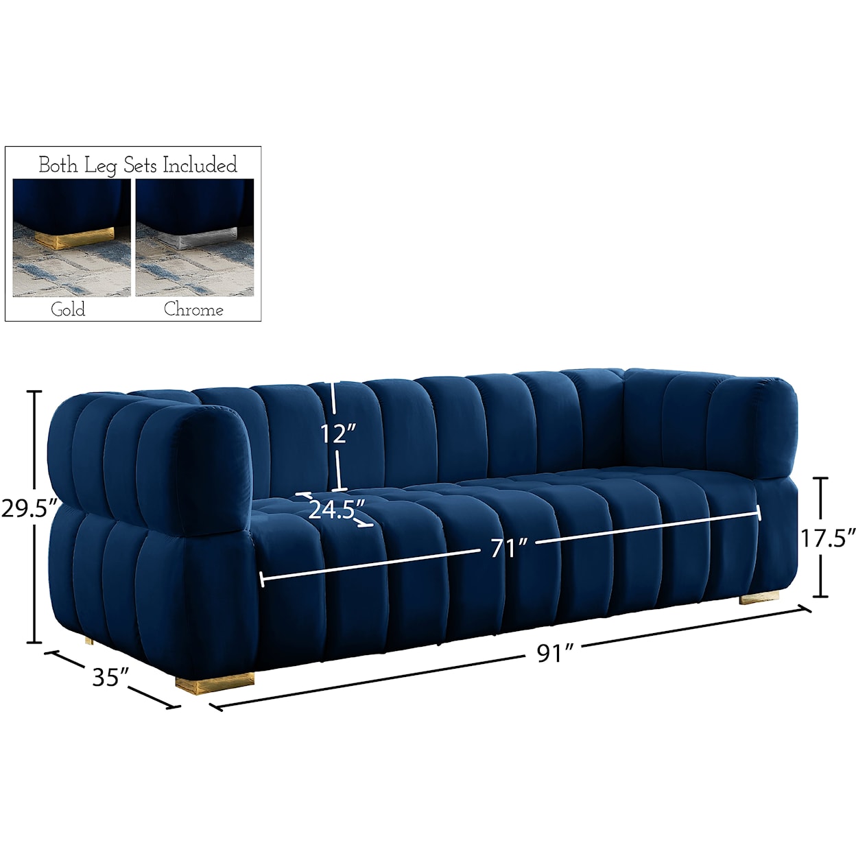 Meridian Furniture Gwen Sofa